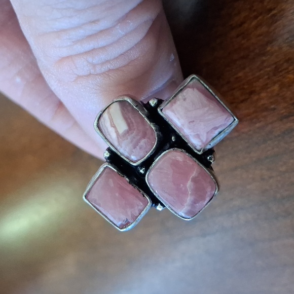 New Rhodochrosite 925 Silver Ring. - Picture 9 of 10